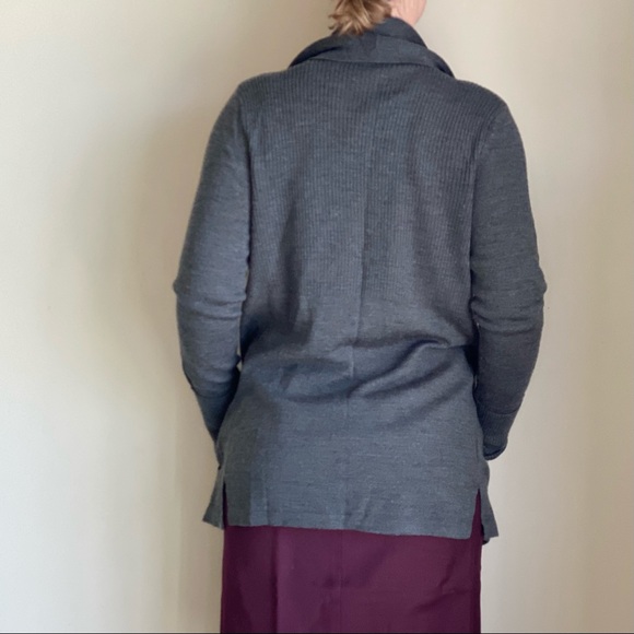 Eddie Bauer Merino Wool Flowy Open Front Cardigan - Picture 3 of 12